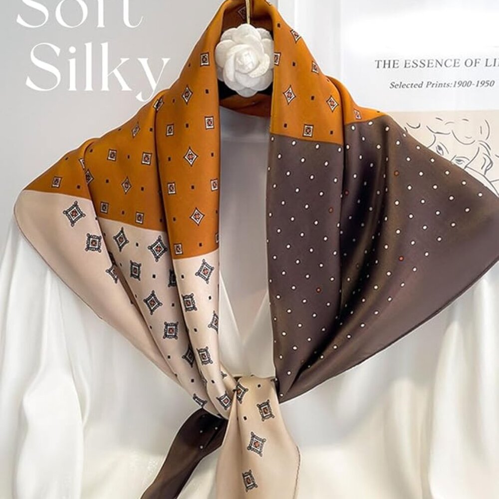 Silk Satin Head Scarf 27.5 x 27.5inch